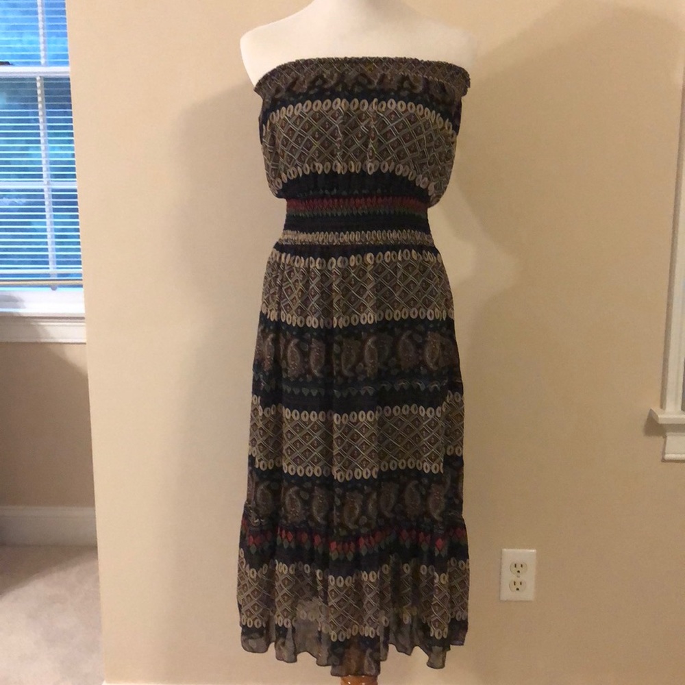 Forever21 Strapless tribal dress